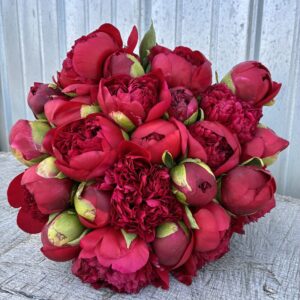 24 Stem Romantic Reds Peony Bouquet