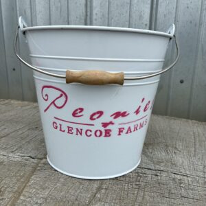 White Pail - Peonies at Glencoe Farms