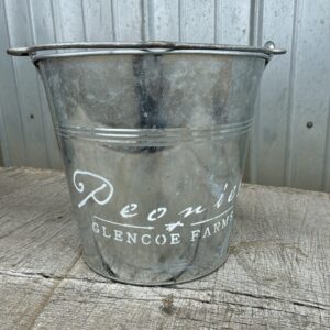 Galvanized Steel Pail - Peonies at Glencoe Farms